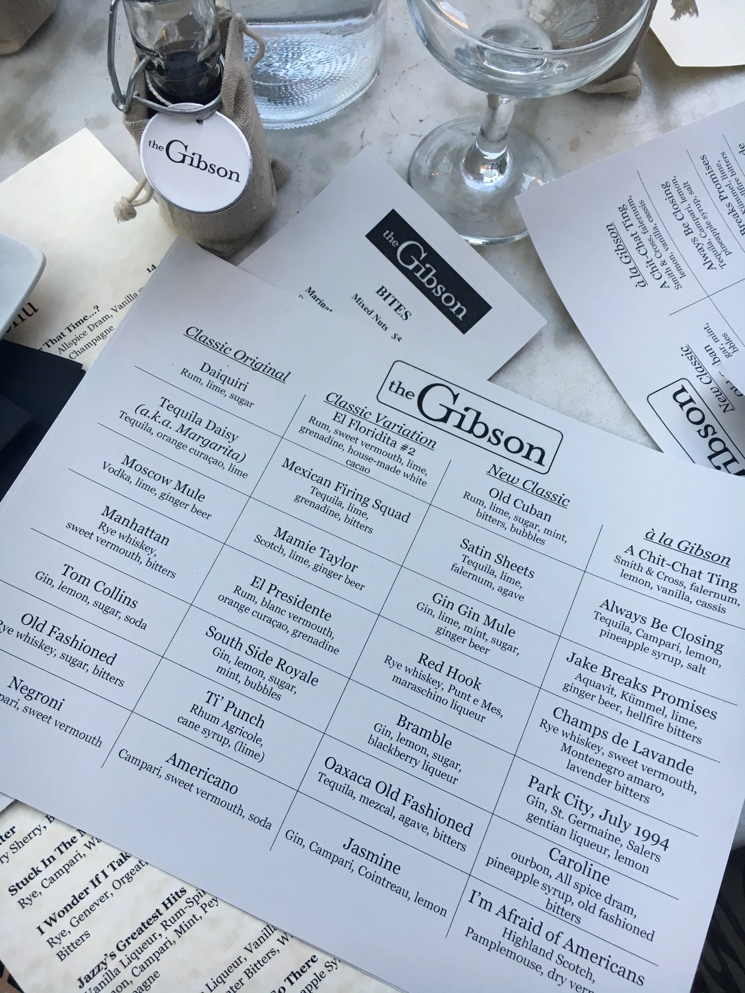 Gibsons menu online